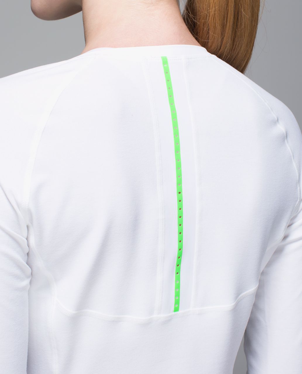 Lululemon Pace Pusher Long Sleeve - Heathered White /  White