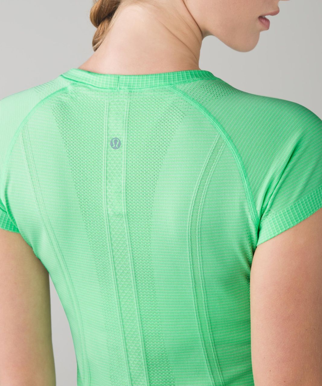 Lululemon Run:  Swiftly Tech Short Sleeve Crew - Heathered Scream Green