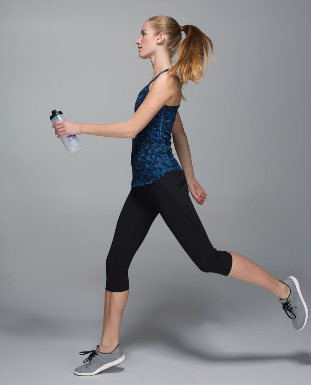 Lululemon Studio Racerback - Mystic Jungle Hawk Blue Harbor Blue