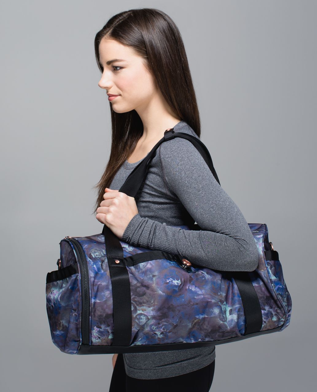 Lululemon High Mileage Duffel - Exploded Moody Mirage Earl Grey Alberta Lake / Black