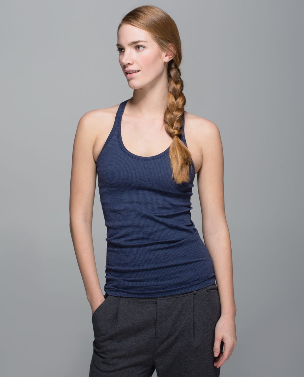 Lululemon Ebb To Street Tank - Heathered Deep Navy