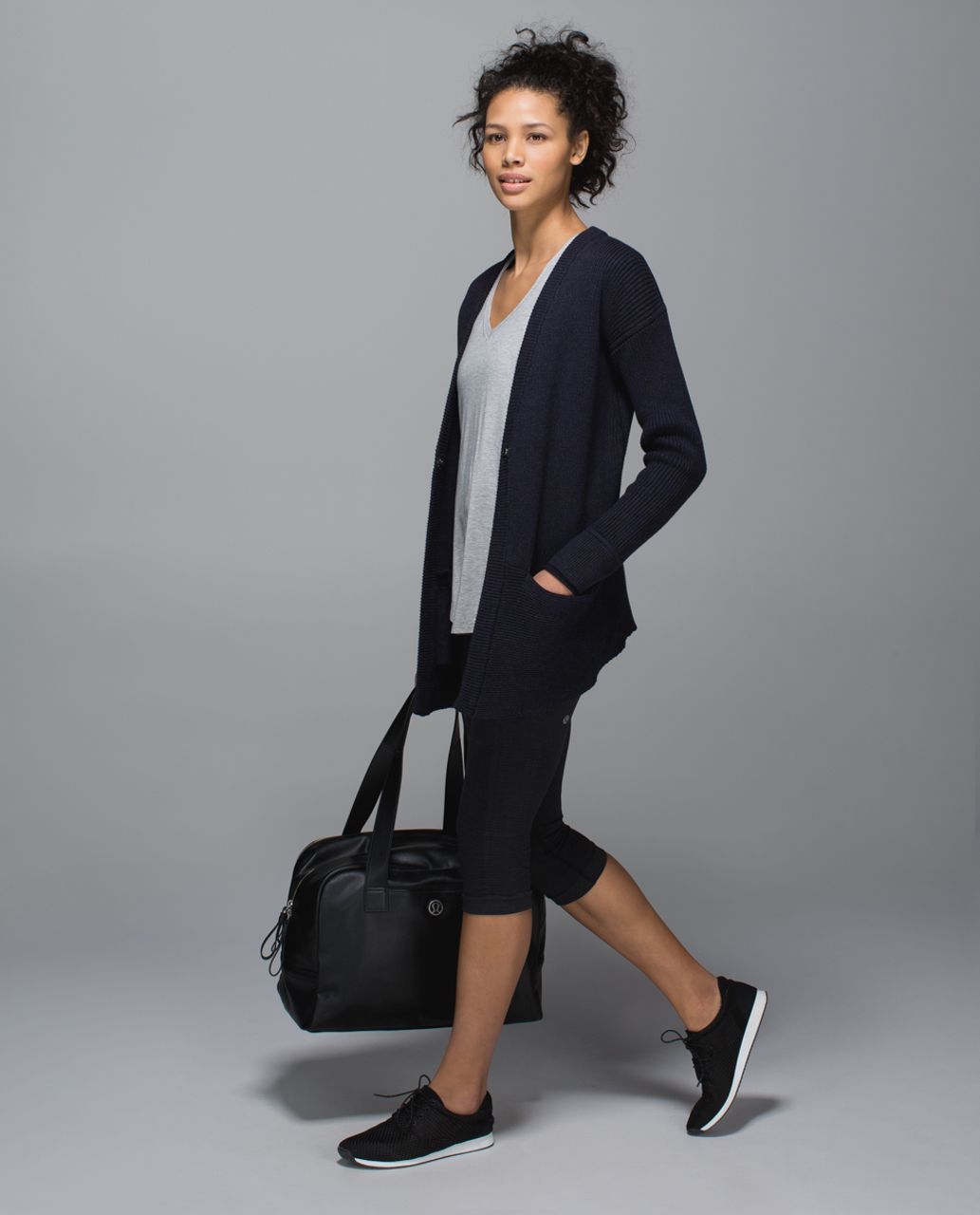 Lululemon We Like To Cardi - Heathered Naval Blue / Naval Blue