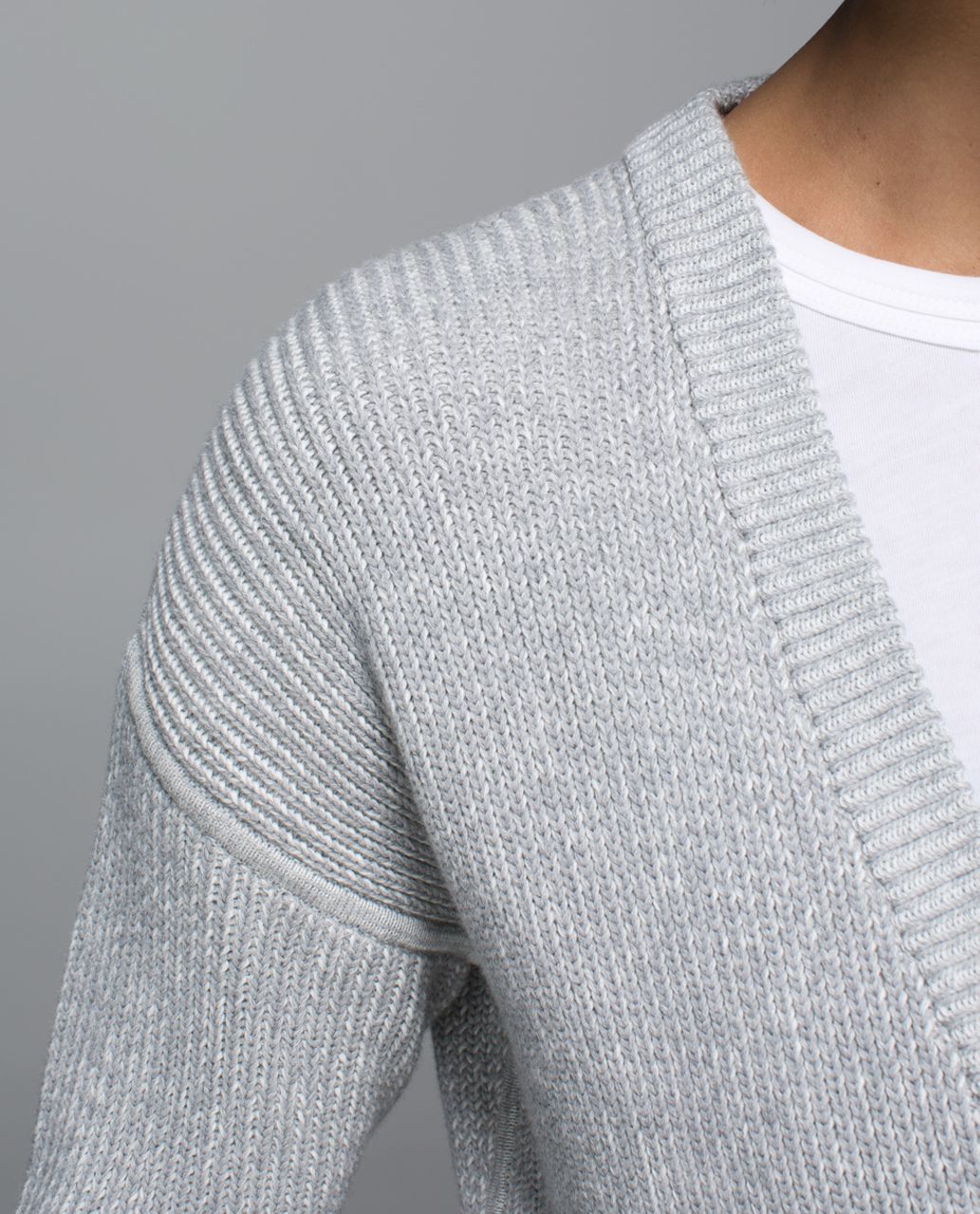 Lululemon We Like To Cardi - Heathered Medium Grey / White