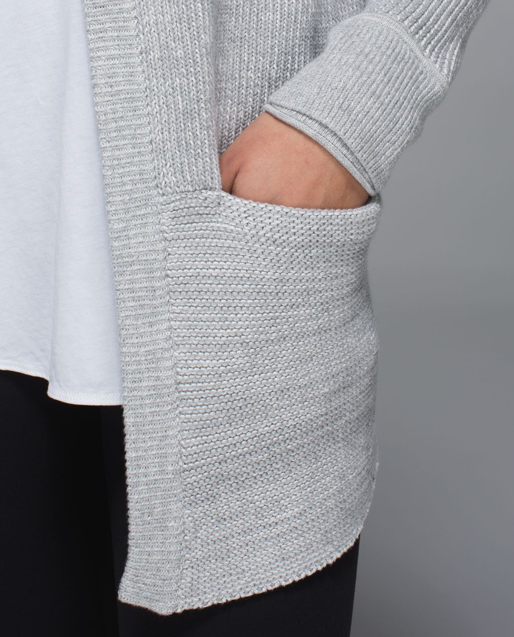 Lululemon We Like To Cardi - Heathered Medium Grey / White