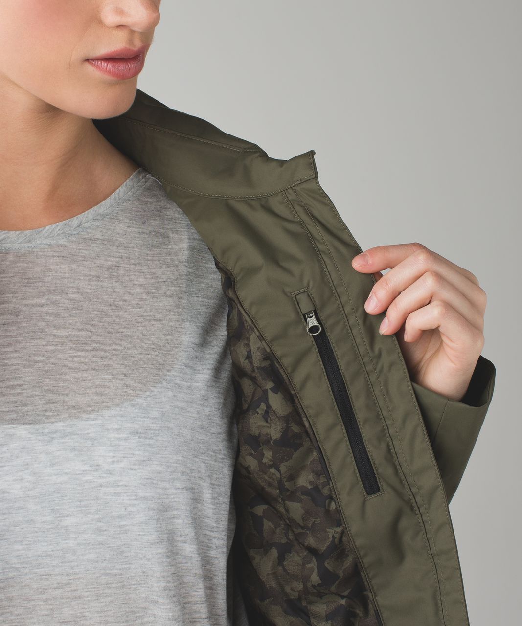 Lululemon Rain On Jacket - Fatigue Green