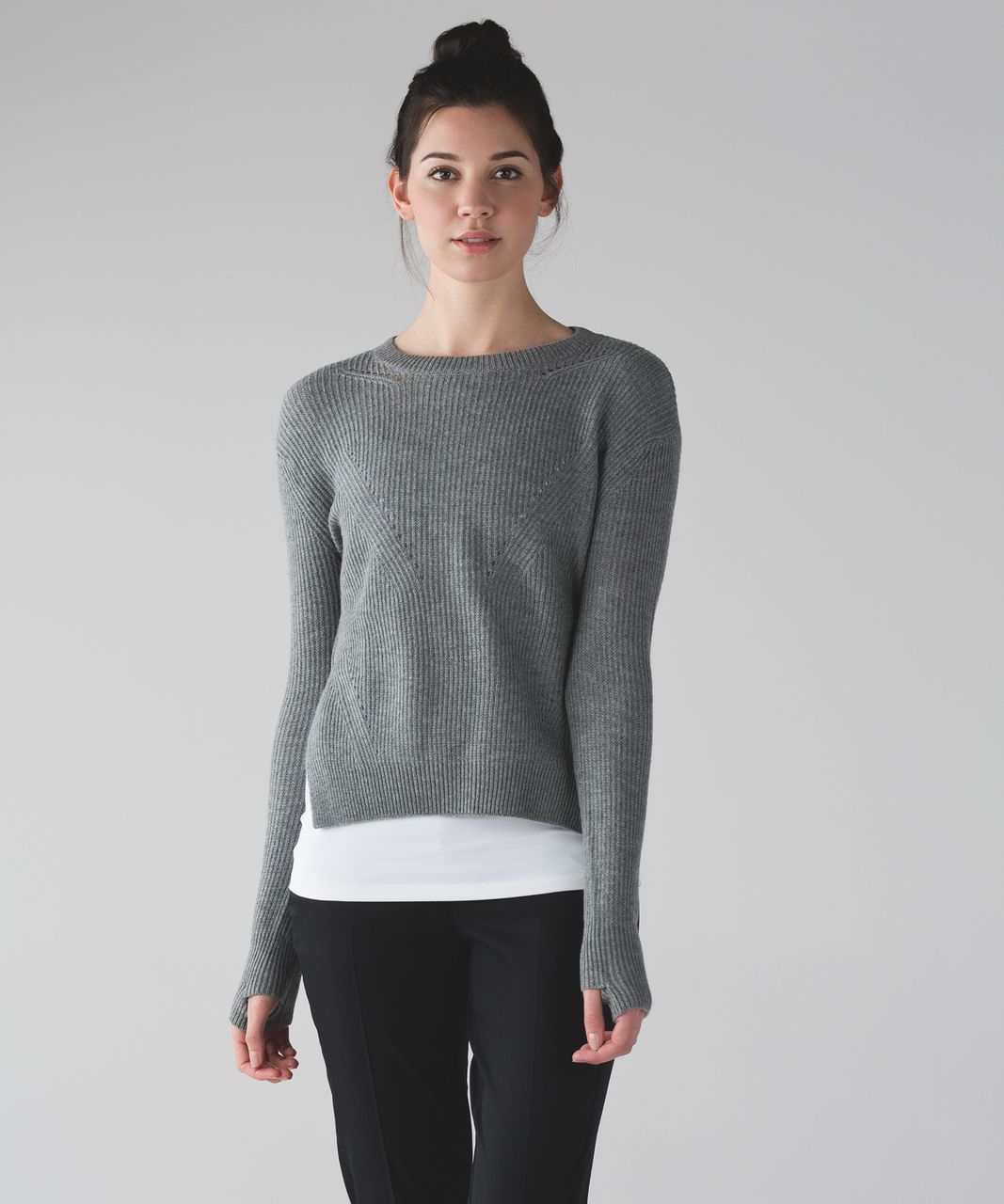 Lululemon Seva Sweater - Heathered Medium Grey - lulu fanatics