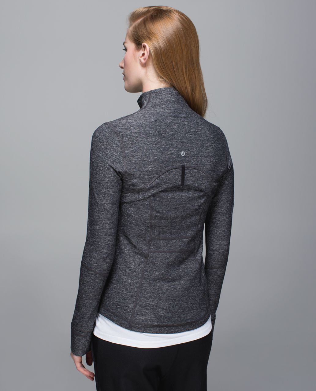 Lululemon Define Jacket Luon Variegated Knit Black Heathered Black