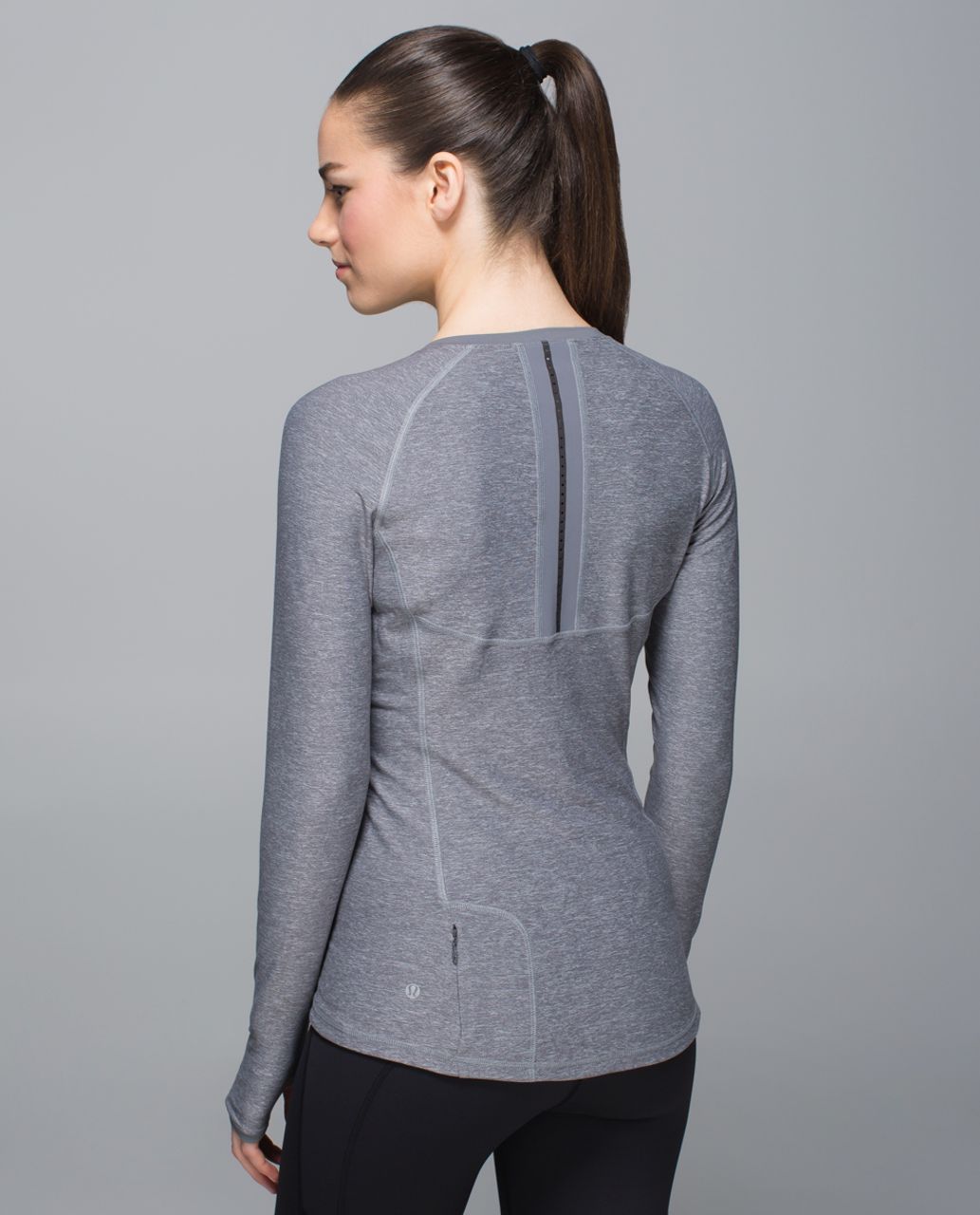 Lululemon Pace Pusher Long Sleeve - Heathered Slate / Slate