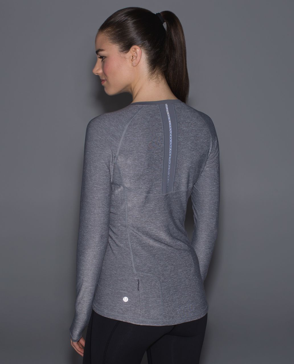 Lululemon Pace Pusher Long Sleeve - Heathered Slate / Slate