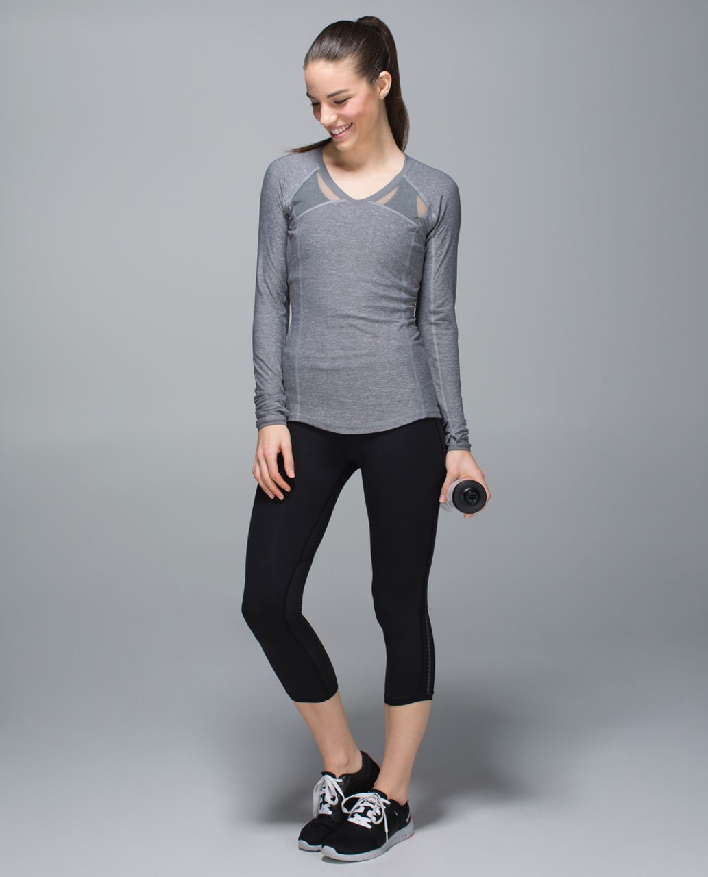 Lululemon Pace Pusher Long Sleeve - Heathered Slate / Slate