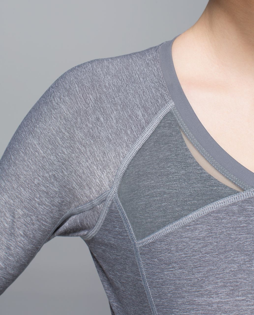 Lululemon Pace Pusher Long Sleeve - Heathered Slate / Slate