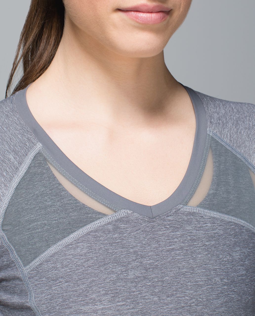 Lululemon Pace Pusher Long Sleeve - Heathered Slate / Slate