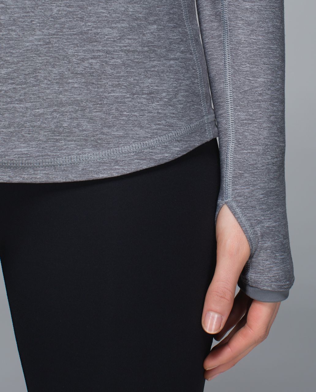 Lululemon Pace Pusher Long Sleeve - Heathered Slate / Slate