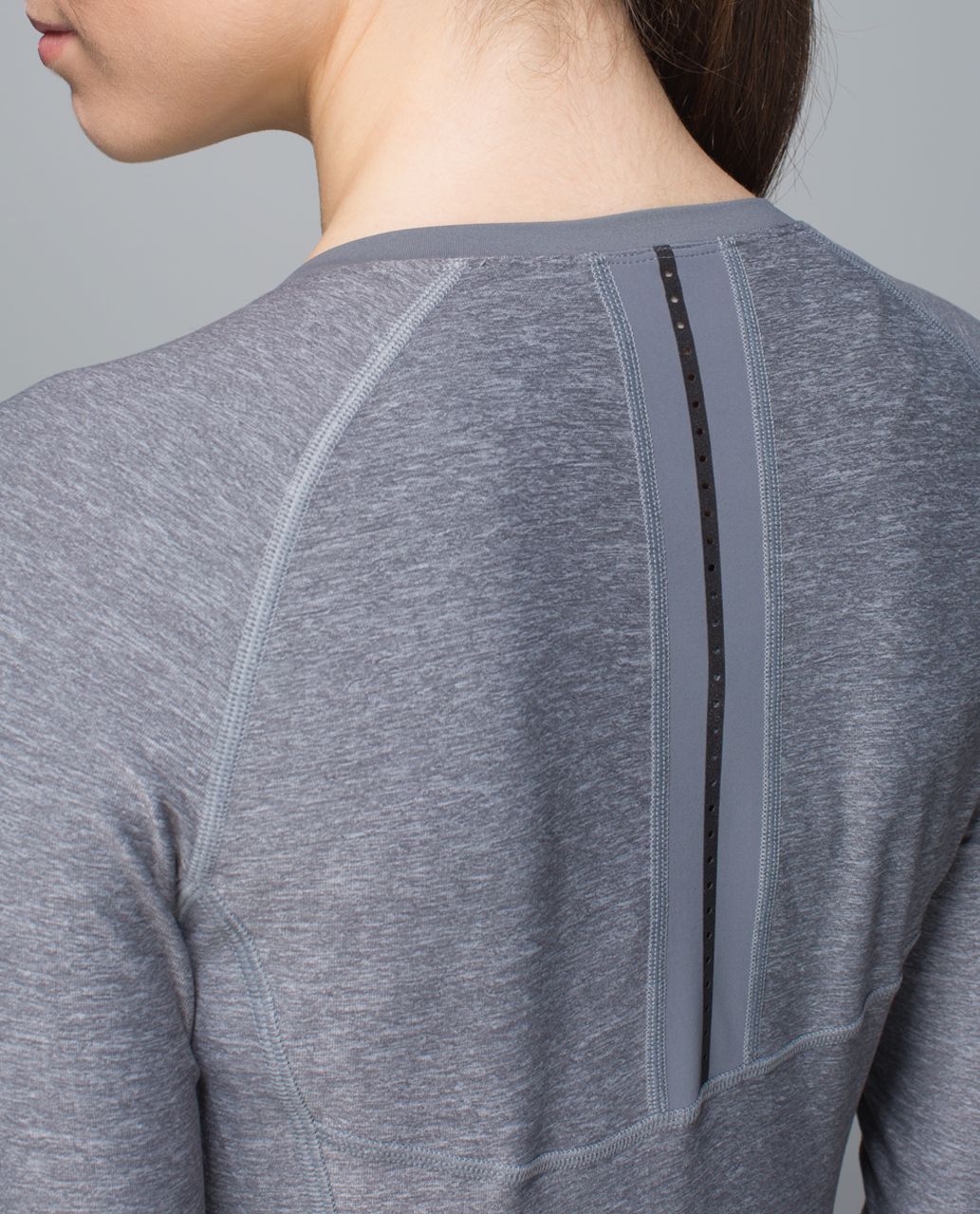 Lululemon Pace Pusher Long Sleeve - Heathered Slate / Slate