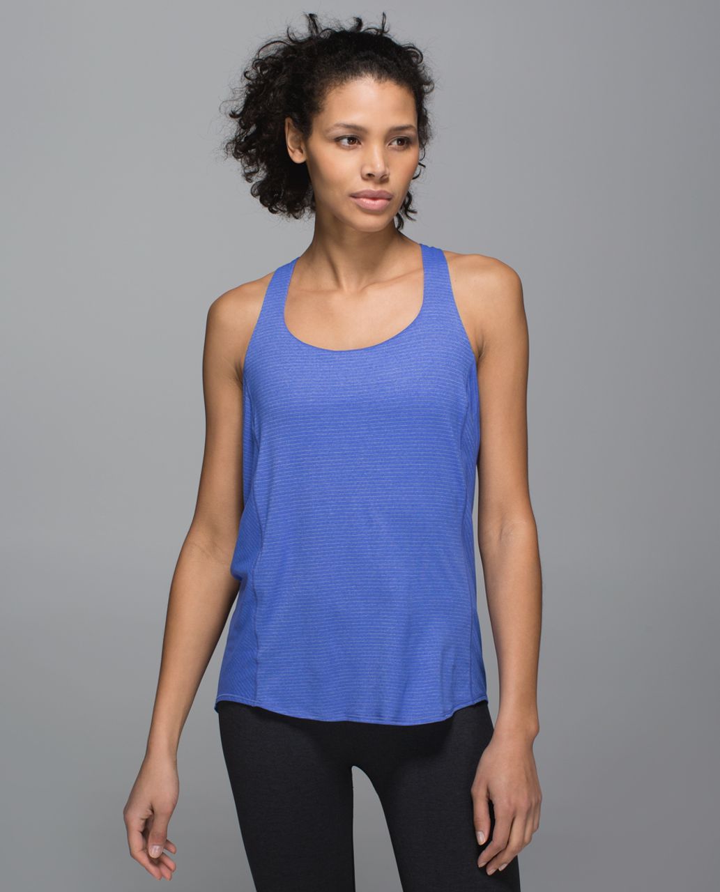 Lululemon Wild Tank - Heathered Harbor Blue / Cyber Stripe White Silver Fox