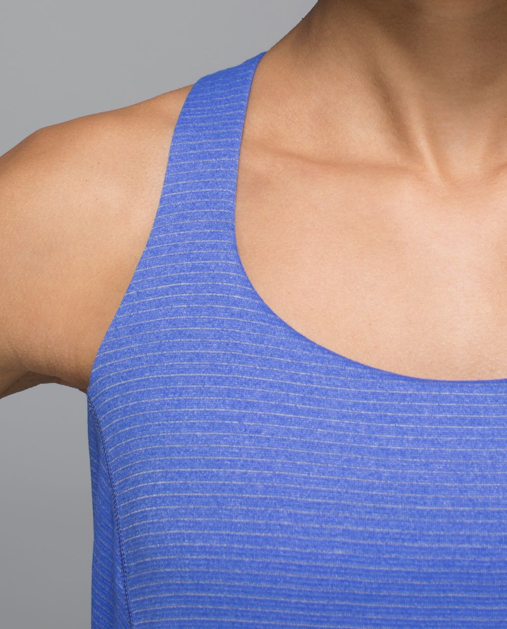 Lululemon Wild Tank - Heathered Harbor Blue / Cyber Stripe White Silver Fox