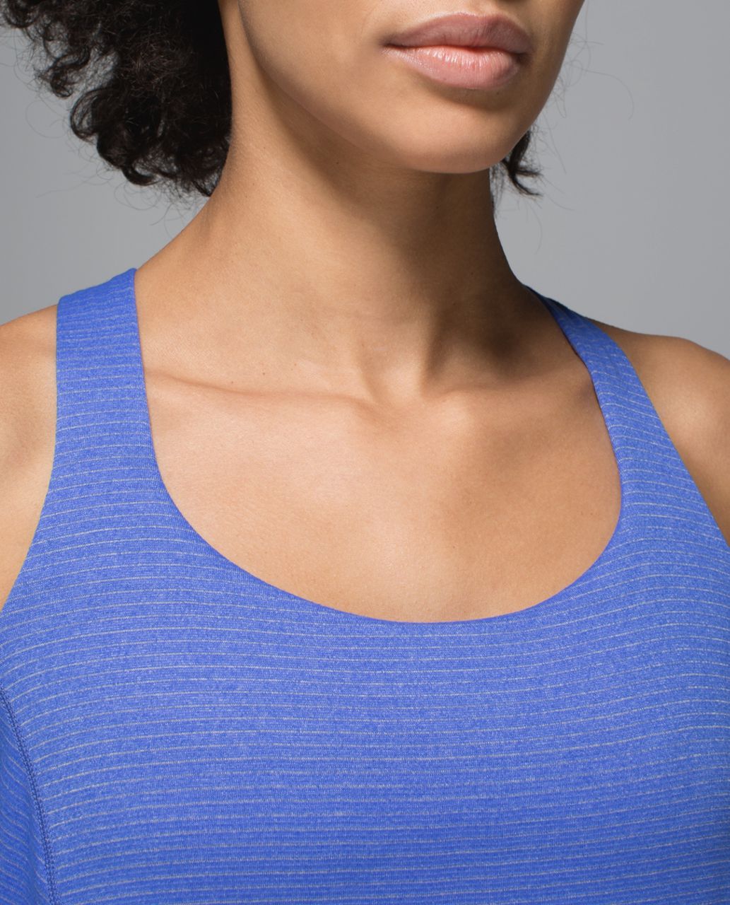 Lululemon Wild Tank - Heathered Harbor Blue / Cyber Stripe White Silver Fox