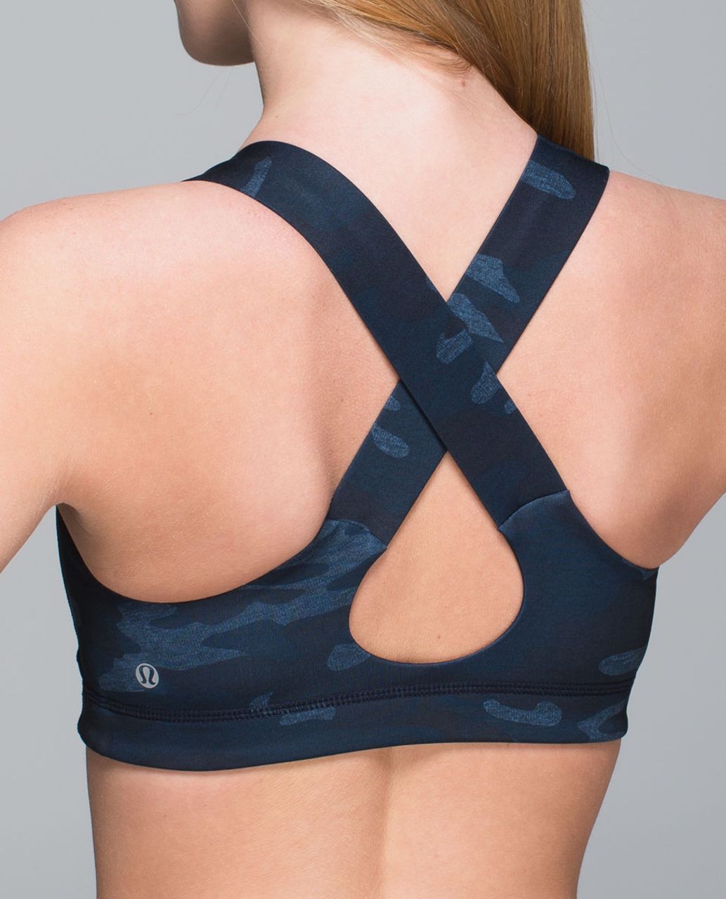 Lululemon All Sport Bra - Heathered Texture Lotus Camo Oil Slick Blue