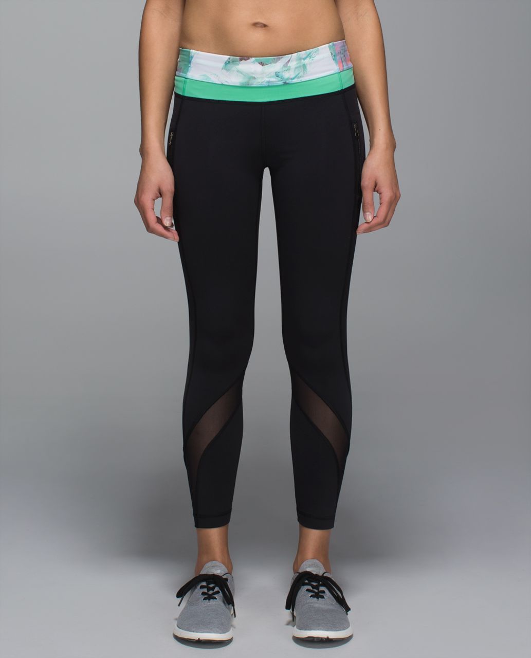 Lululemon Inspire Tight II (Mesh) - Black / Blushed Illusion Multi /  Menthol - lulu fanatics