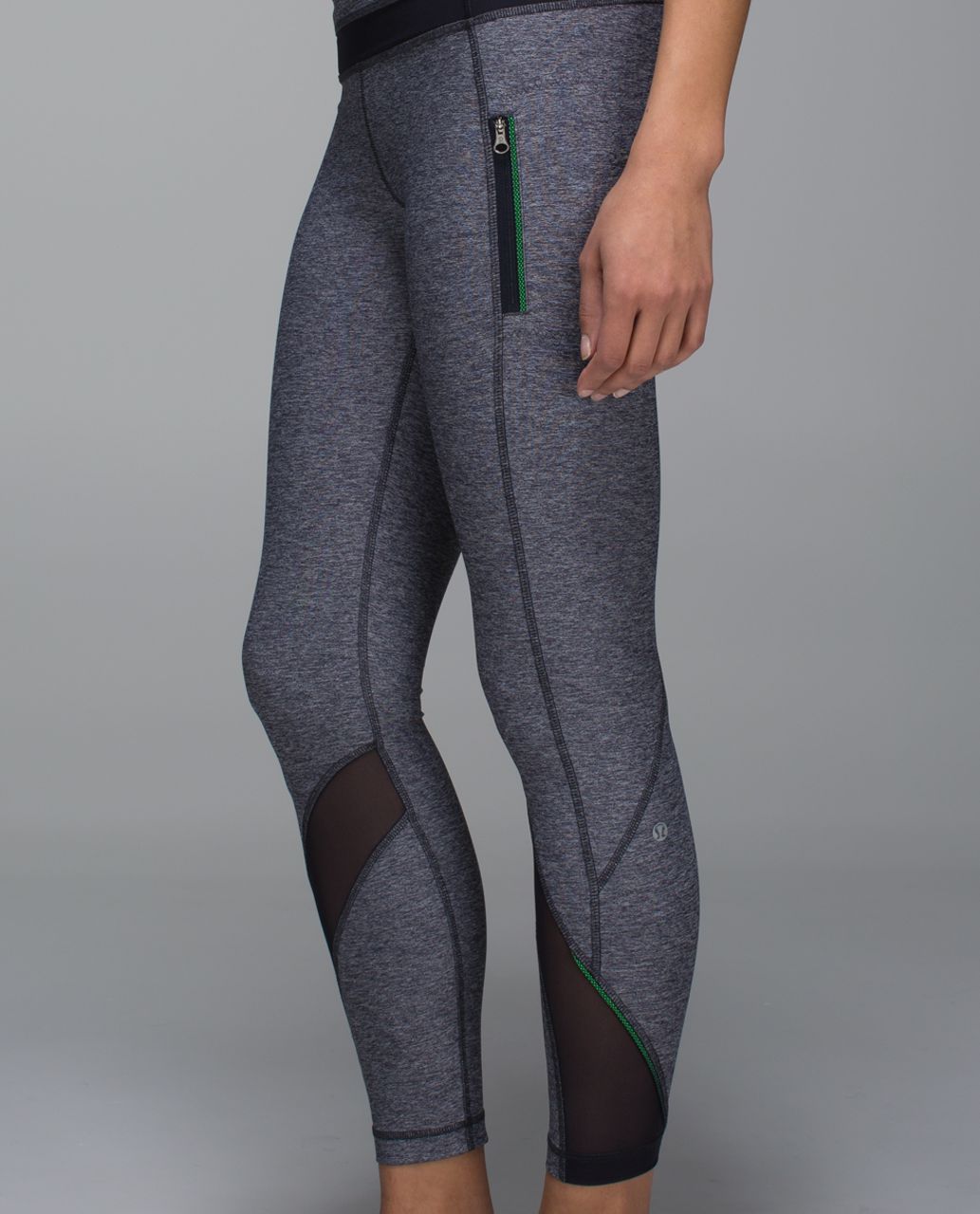 Lululemon Inspire Tight II (Mesh) - Heathered Naval Blue / Naval Blue