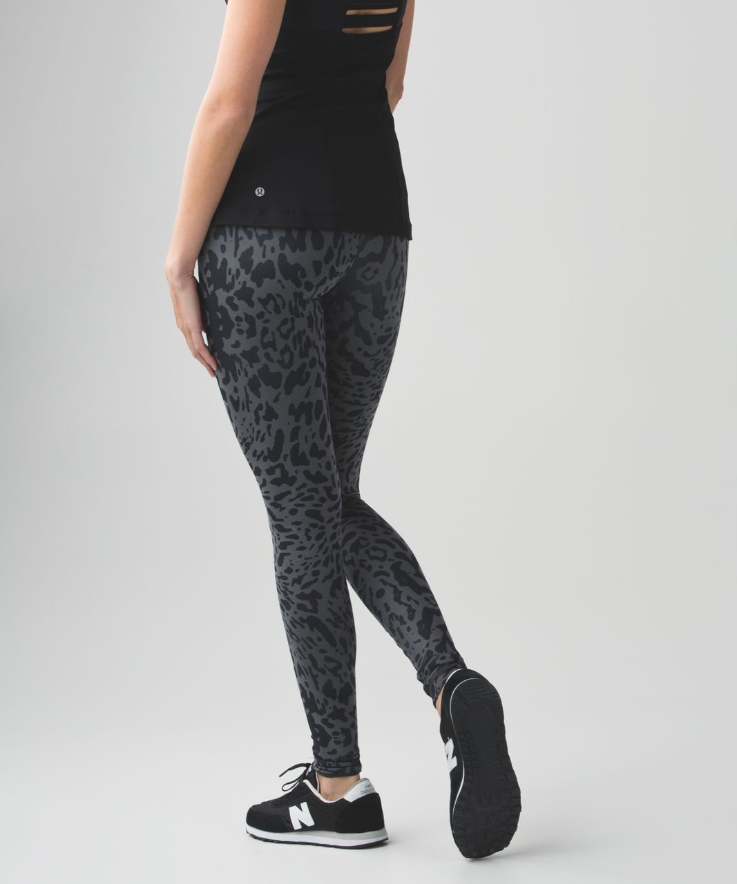 Lululemon Leggings Wunder Under Pant Luon Metallic Heathered Deep Coal  Silver 4