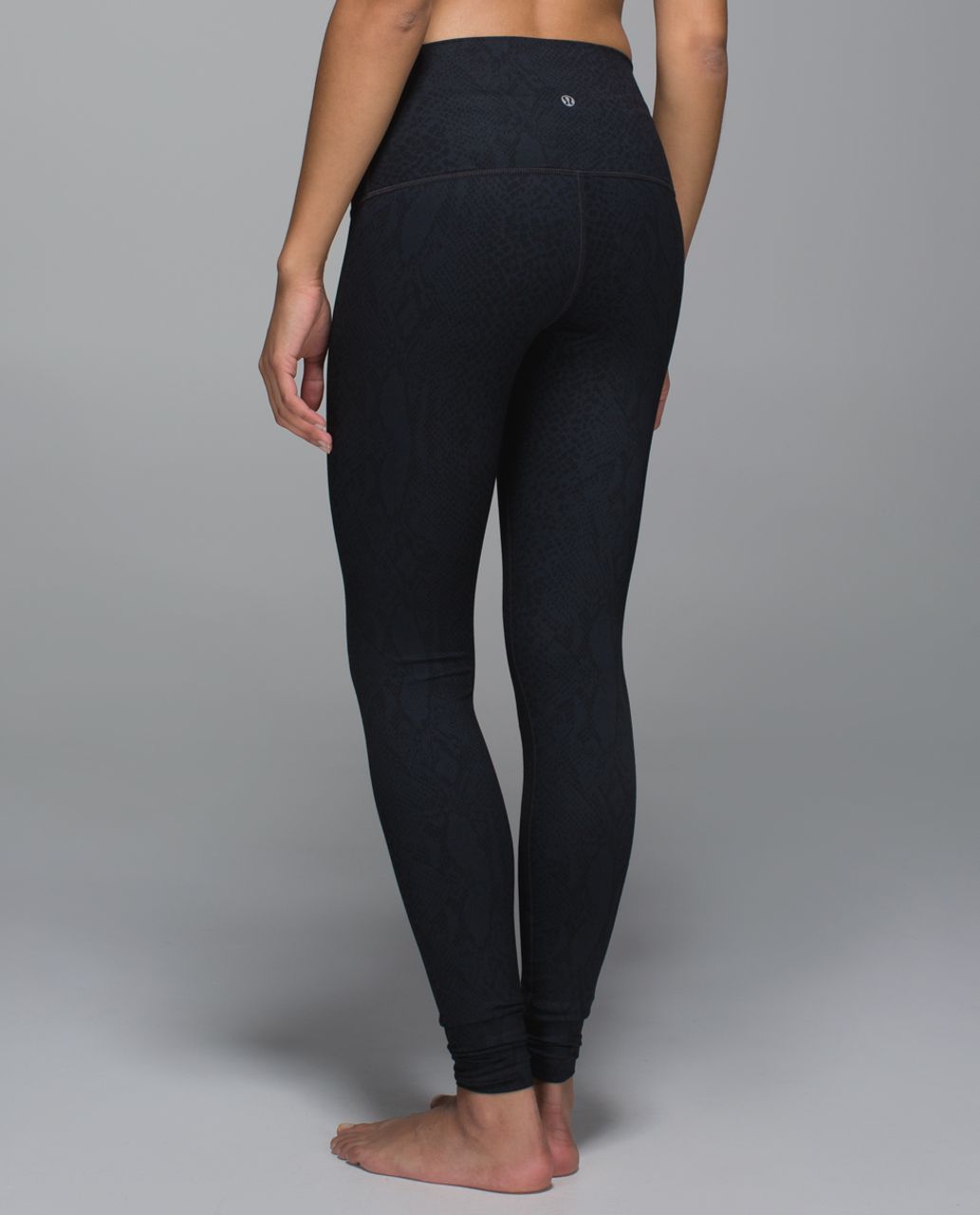 Lululemon Wunder Under Pant *Full-On Luon (Roll Down) - Desert Snake Deep Coal Black