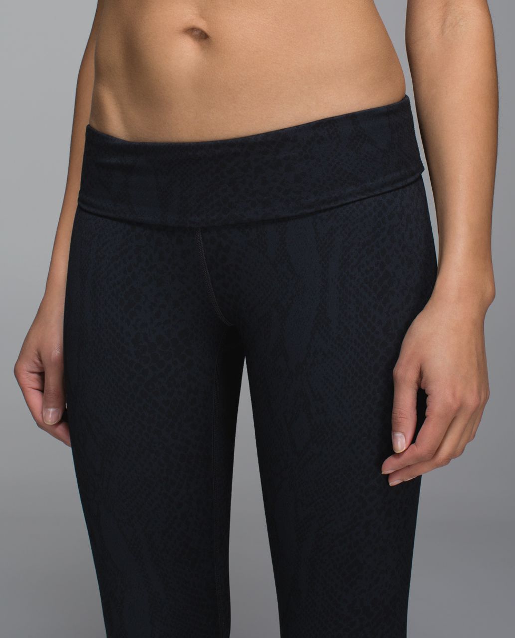 Lululemon Wunder Under Pant *Full-On Luon (Roll Down) - Desert Snake Deep Coal Black