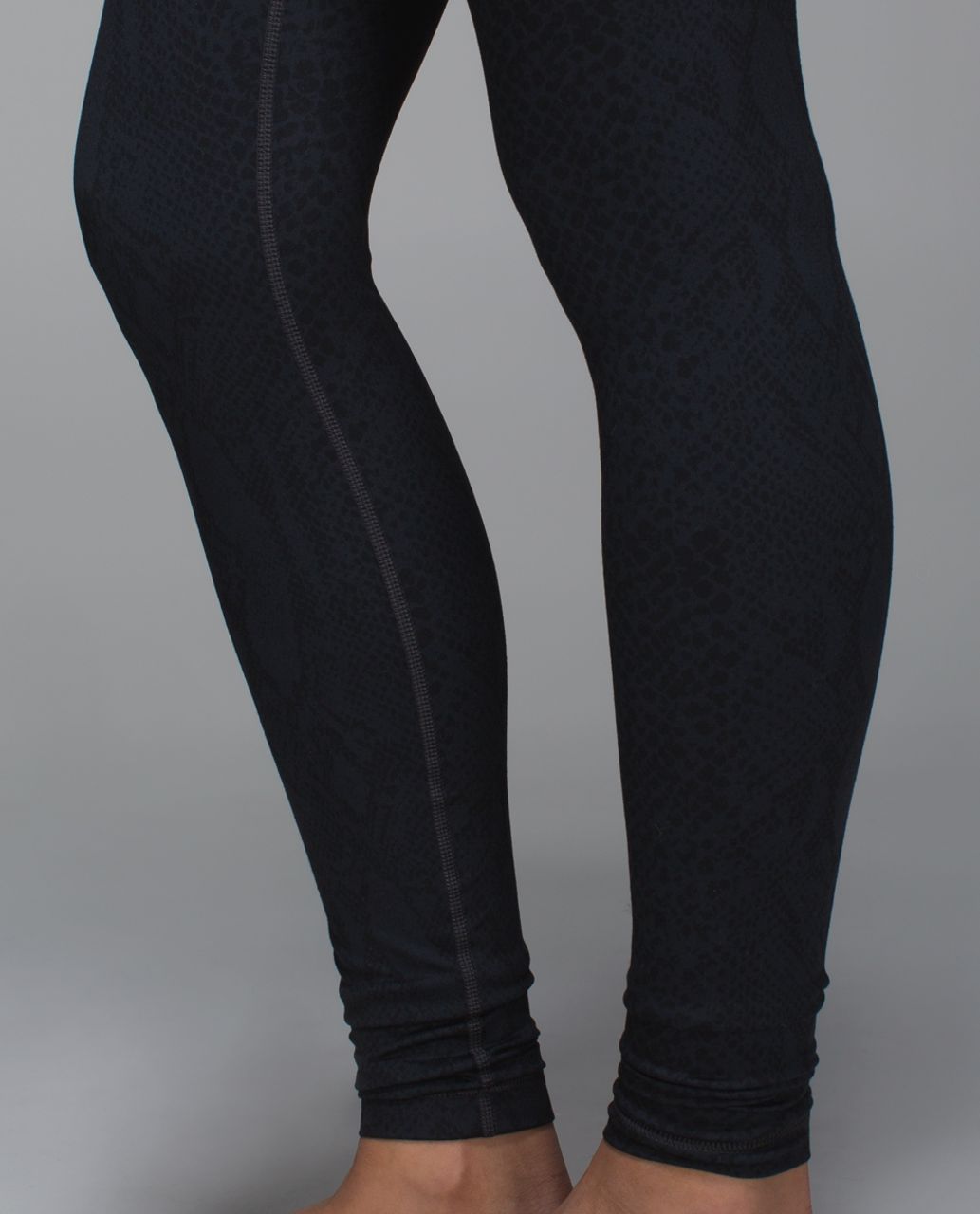 Lululemon Wunder Under Pant *Full-On Luon (Roll Down) - Desert Snake Deep  Coal Black - lulu fanatics