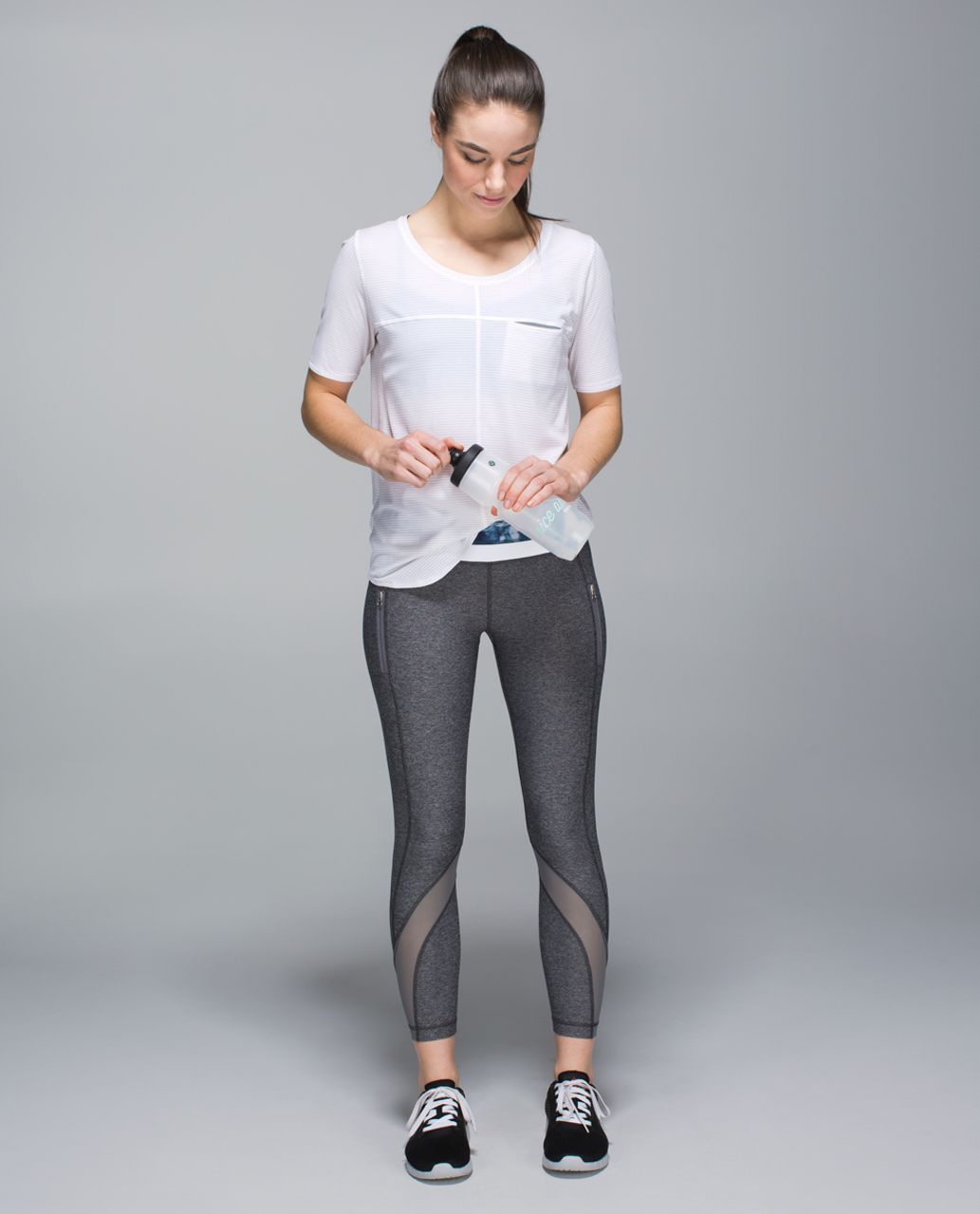 Lululemon Inspire Tight II (Mesh) - Heathered Black / Very Light Flare /  Deep Coal Gray Size 4 - $46 (64% Off Retail) - From revivalmdc