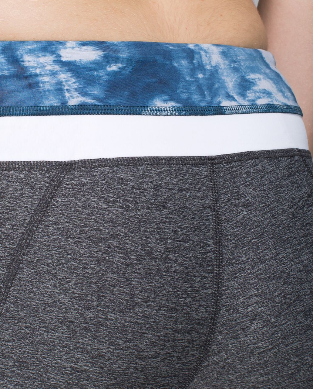 Lululemon Inspire Tight II (Mesh) - Heathered Black / Black / Blue Tropics  - lulu fanatics