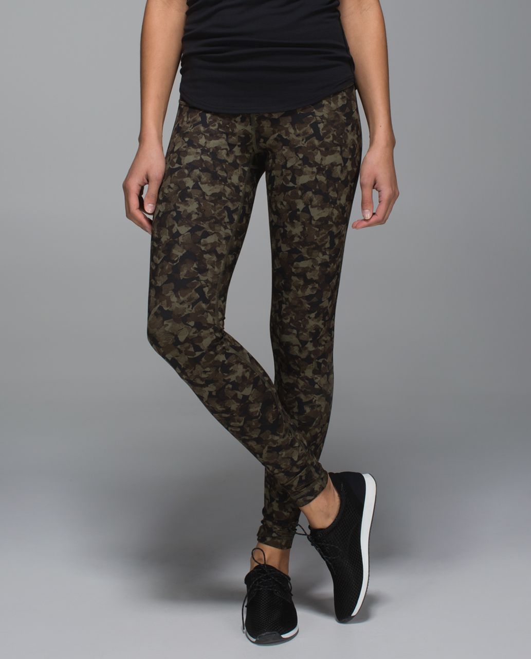 Lululemon Wunder Under Pant *Full-On Luon (Roll Down) - Mystic Jungle Fatigue Green Black