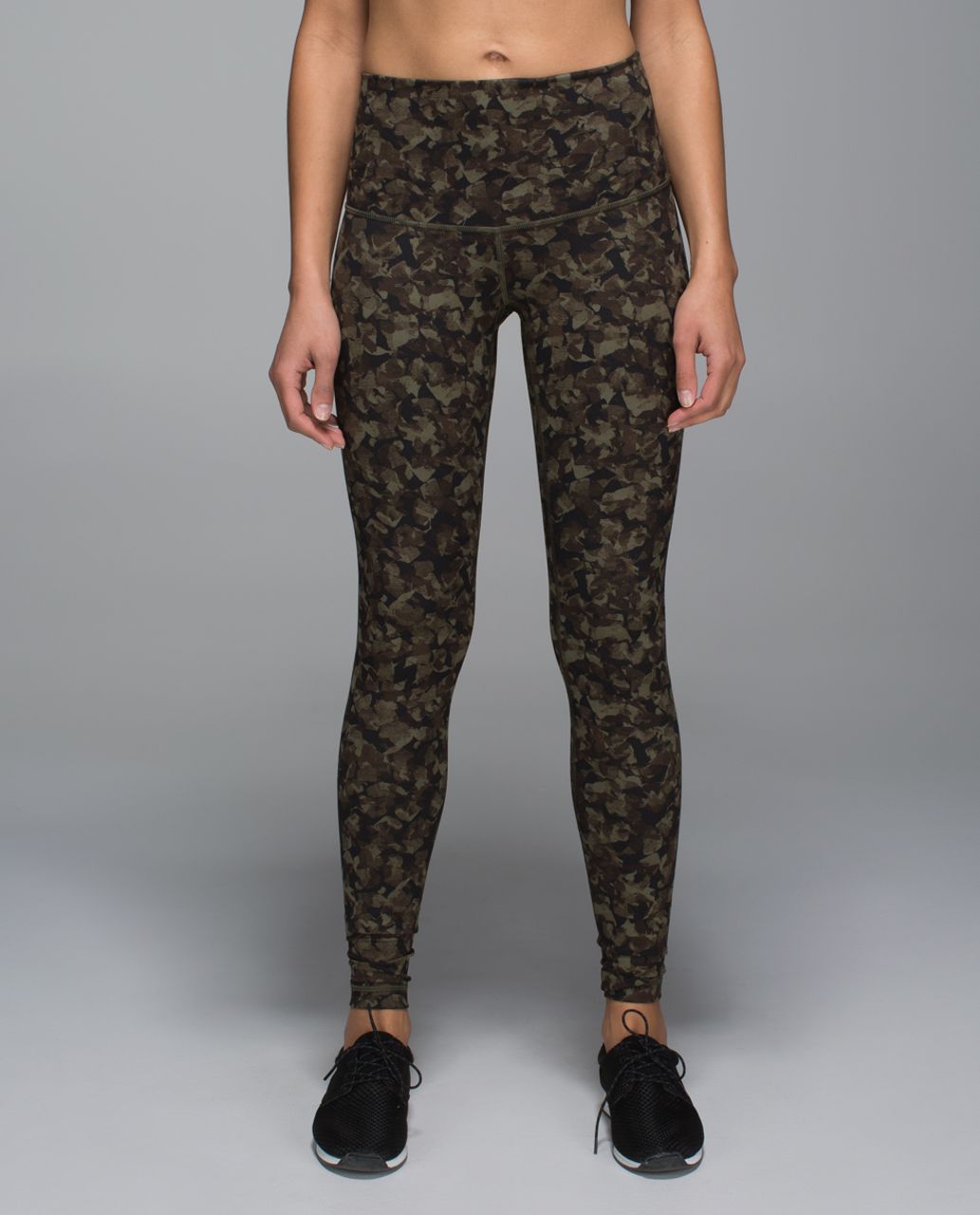 Lululemon Wunder Under Pant *Full-On Luon (Roll Down) - Mystic Jungle Fatigue Green Black
