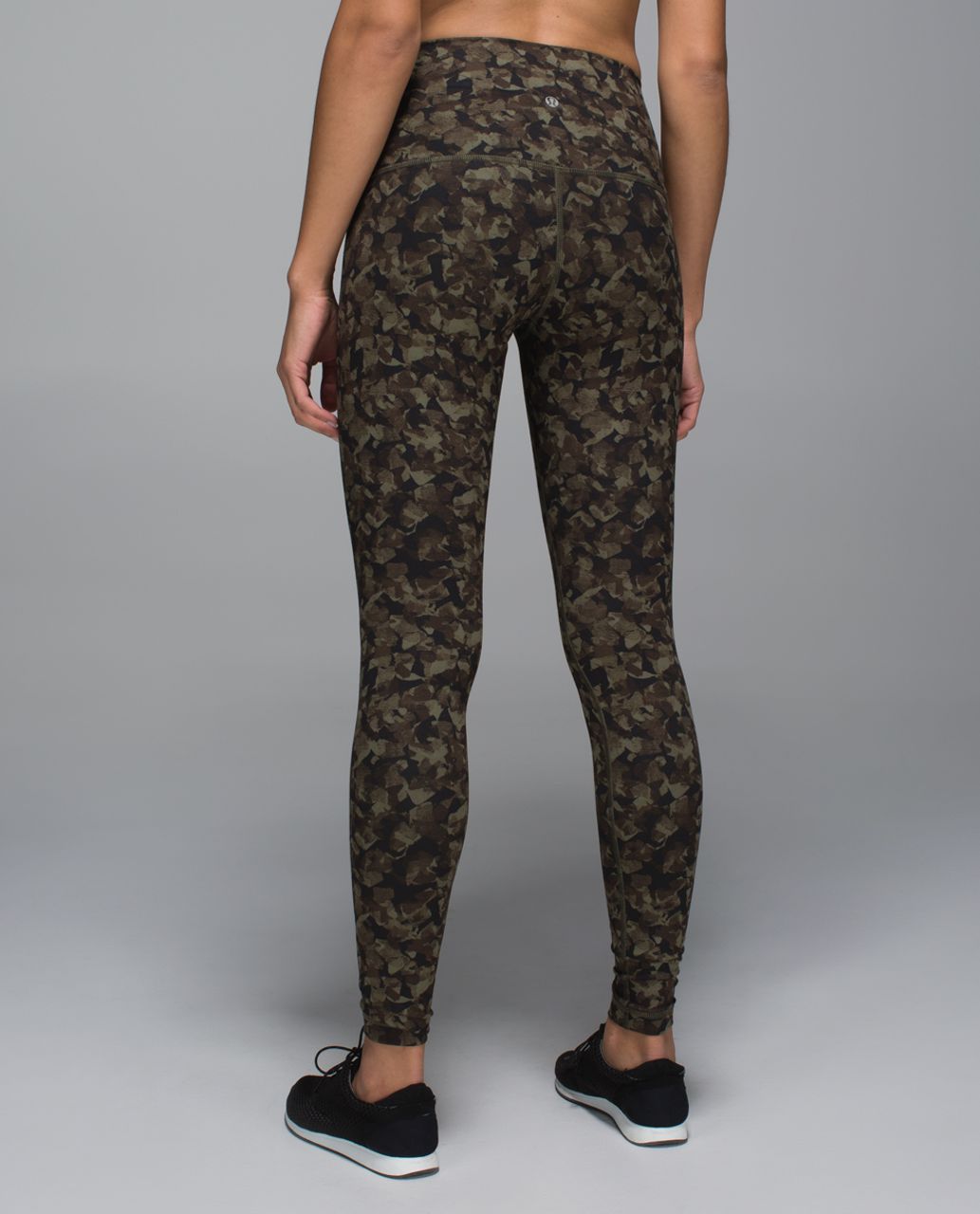 Lululemon Wunder Under Pant *Full-On Luon (Roll Down) - Mystic Jungle Fatigue Green Black