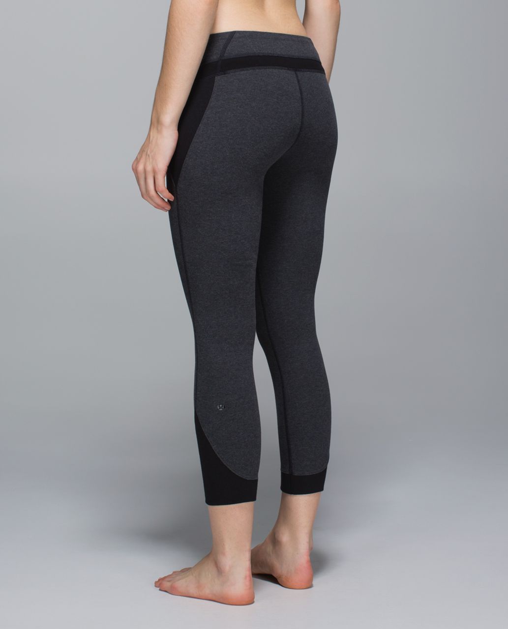 Lululemon Refine Crop - Heathered Black /  Black