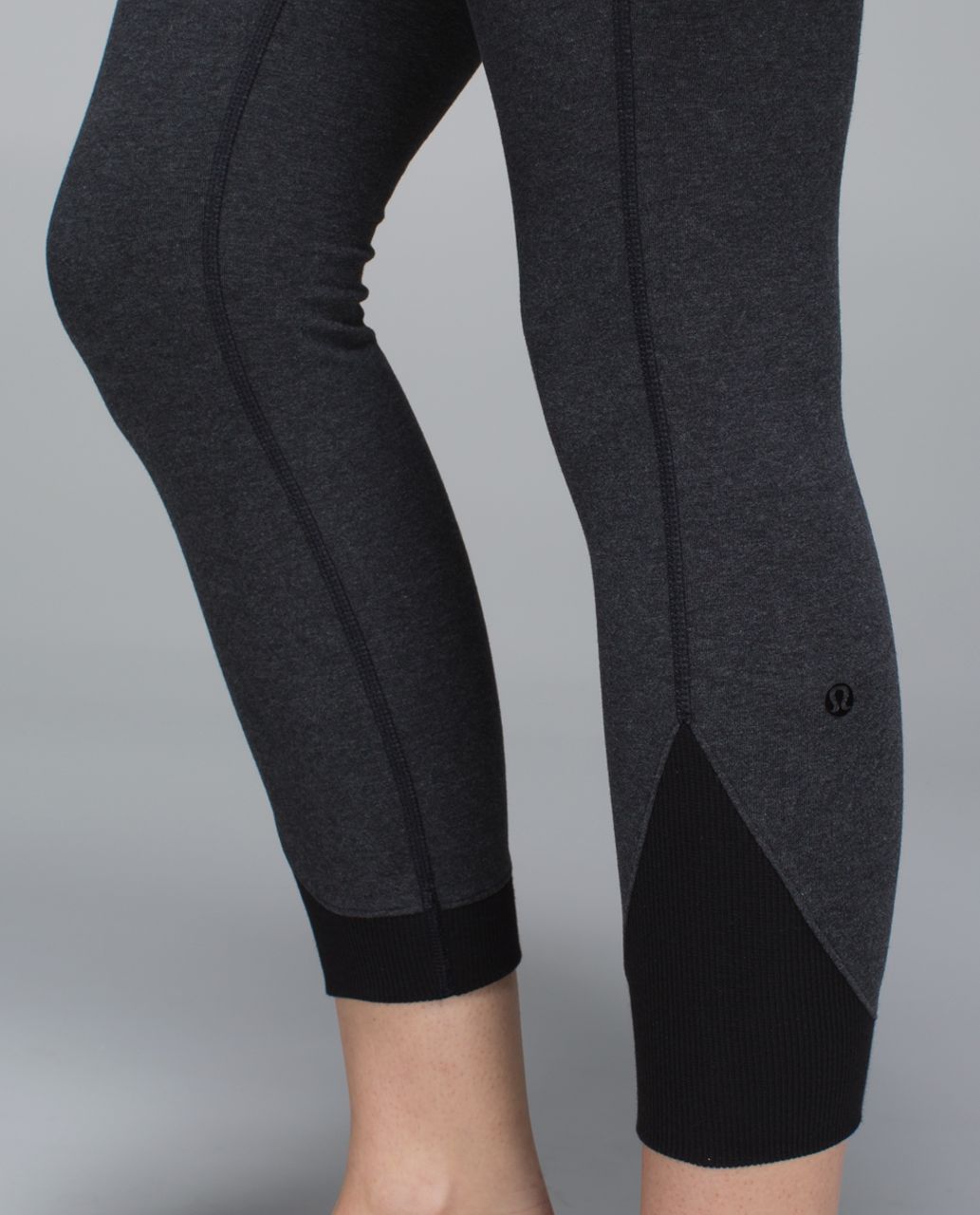 Lululemon Refine Crop - Heathered Black /  Black