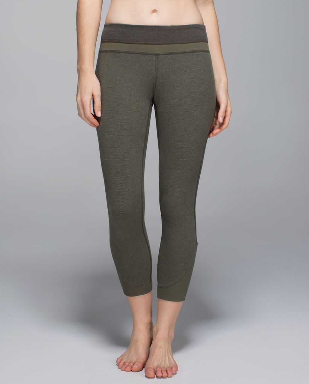 Lululemon Refine Crop - Wee Stripe Heathered Fatigue Green Deep Camo / Heathered Deep Camo / Fatigue Green