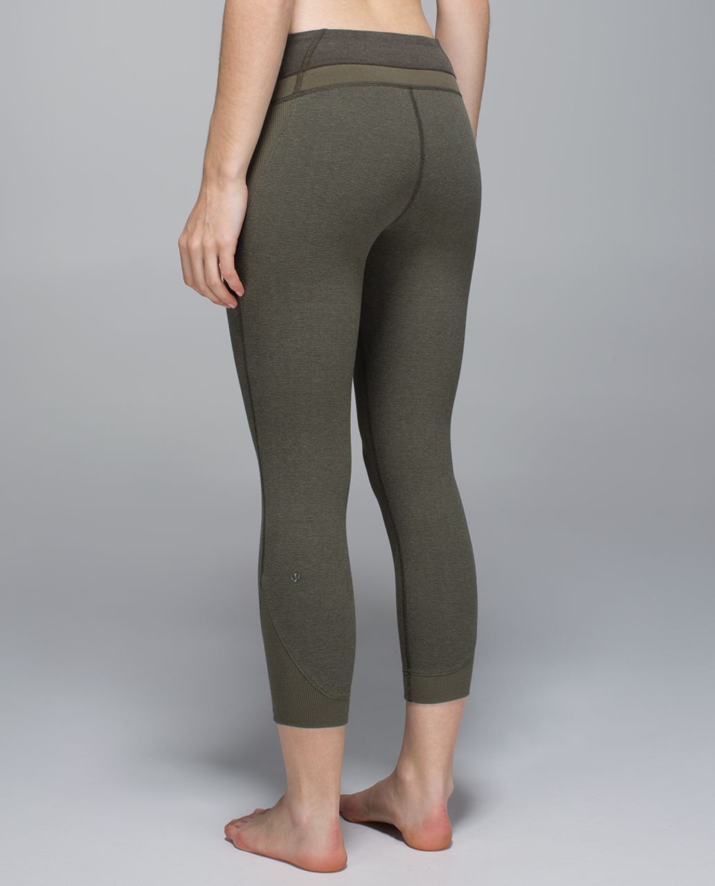 Lululemon Refine Crop - Wee Stripe Heathered Fatigue Green Deep Camo / Heathered Deep Camo / Fatigue Green