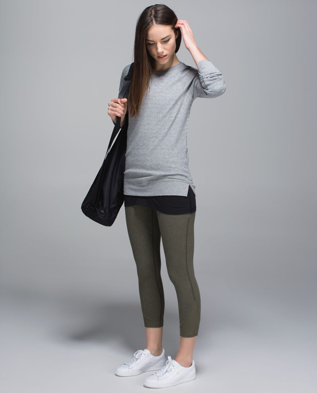 Lululemon Refine Crop - Wee Stripe Heathered Fatigue Green Deep Camo / Heathered Deep Camo / Fatigue Green