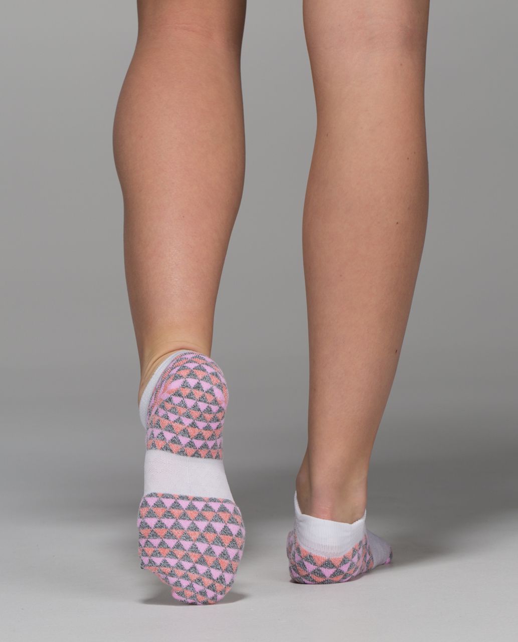 Lululemon Women's Ultimate Padded Run Sock - Aztec Confetti Vintage Pink Plum Peach Slate