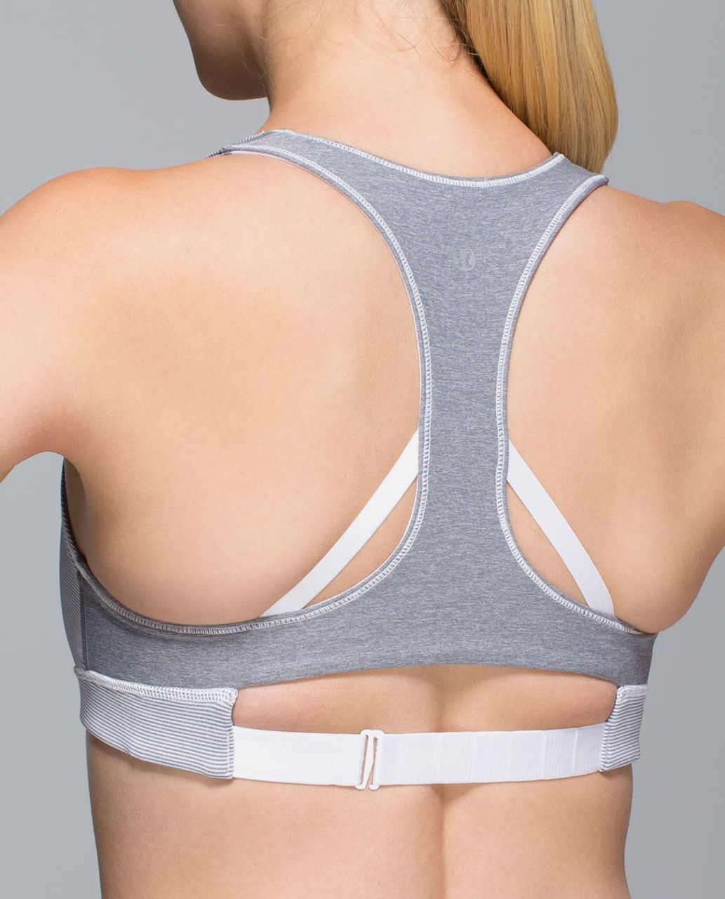 Lululemon Take 2 Bra - Wee Stripe Heathered Slate White / Heathered Slate -  lulu fanatics