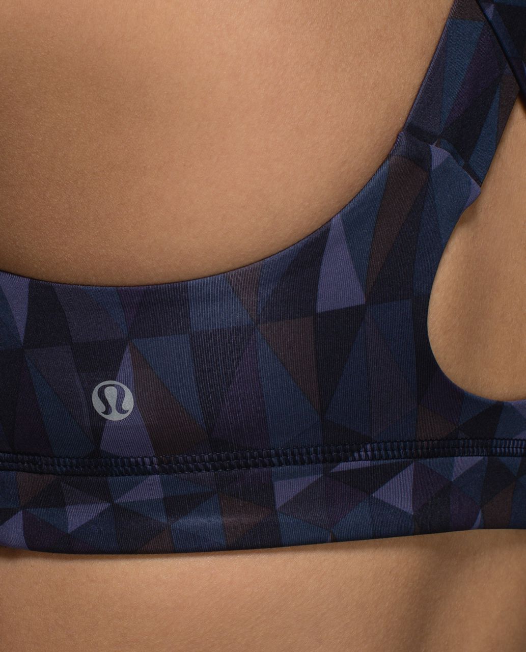 Lululemon All Sport Bra Stained Glass Love Nightfall Black Size 8