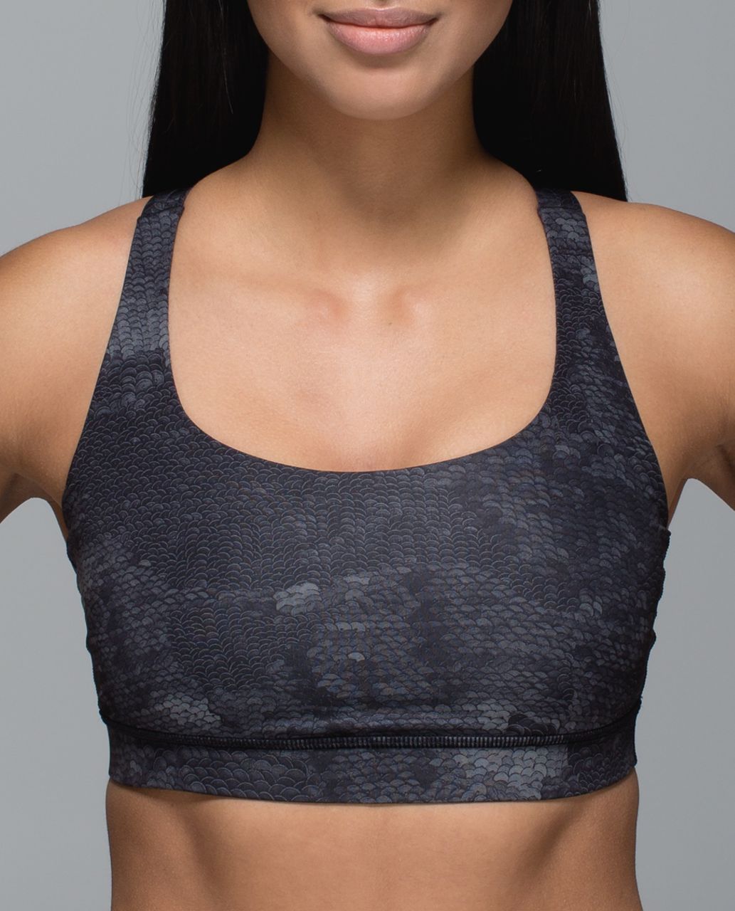 Lululemon Energy Bra - Sequin Snake Slate Black