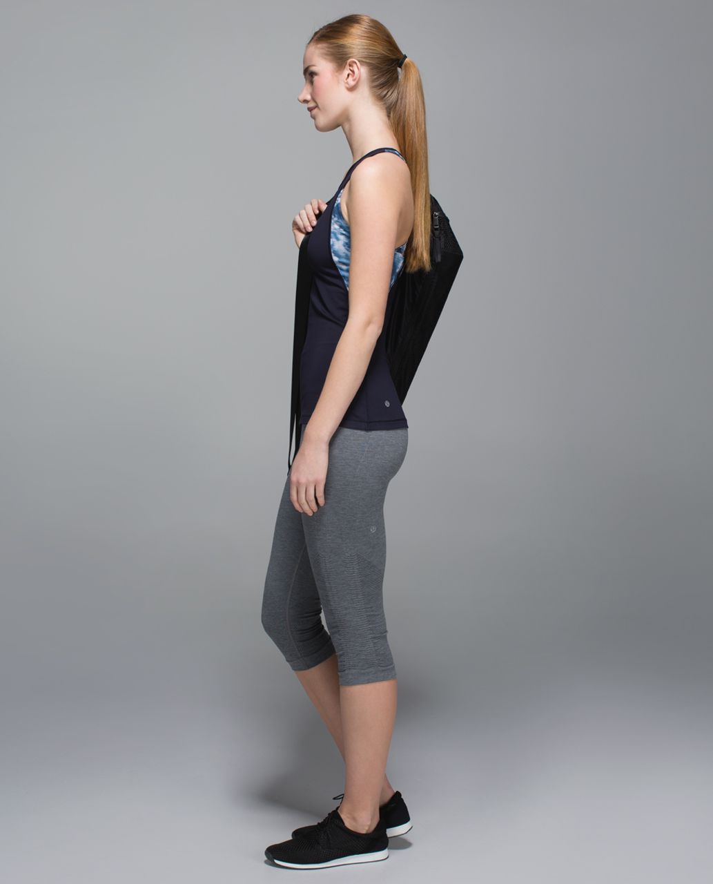 Lululemon Mesh With Me Tank - Naval Blue / Sea Side Silver Fox Alberta Lake