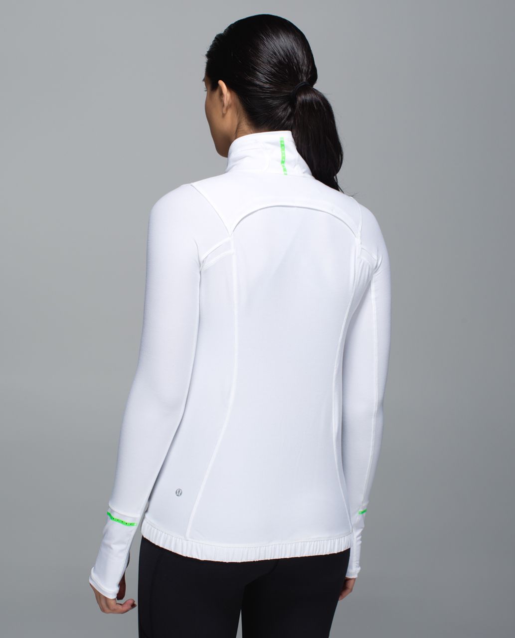 Lululemon Pace Pusher 1/2 Zip - Heathered White /  White