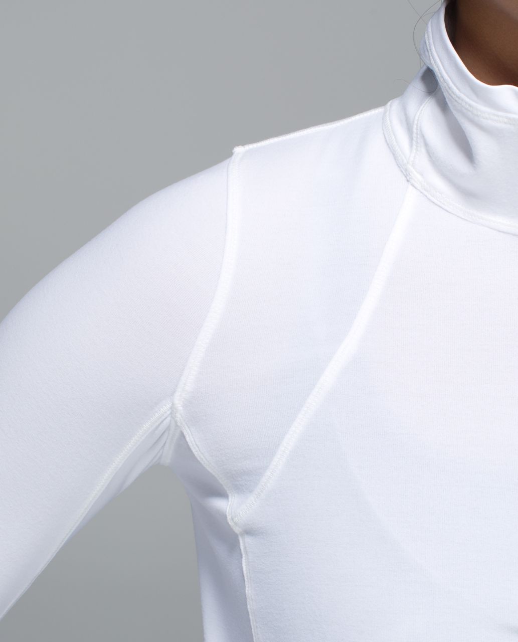 Lululemon Pace Pusher 1/2 Zip - Heathered White /  White