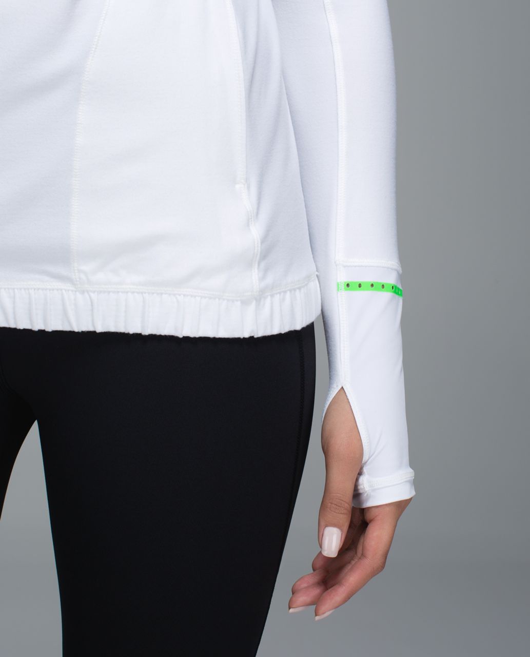 Lululemon Pace Pusher 1/2 Zip - Heathered White /  White