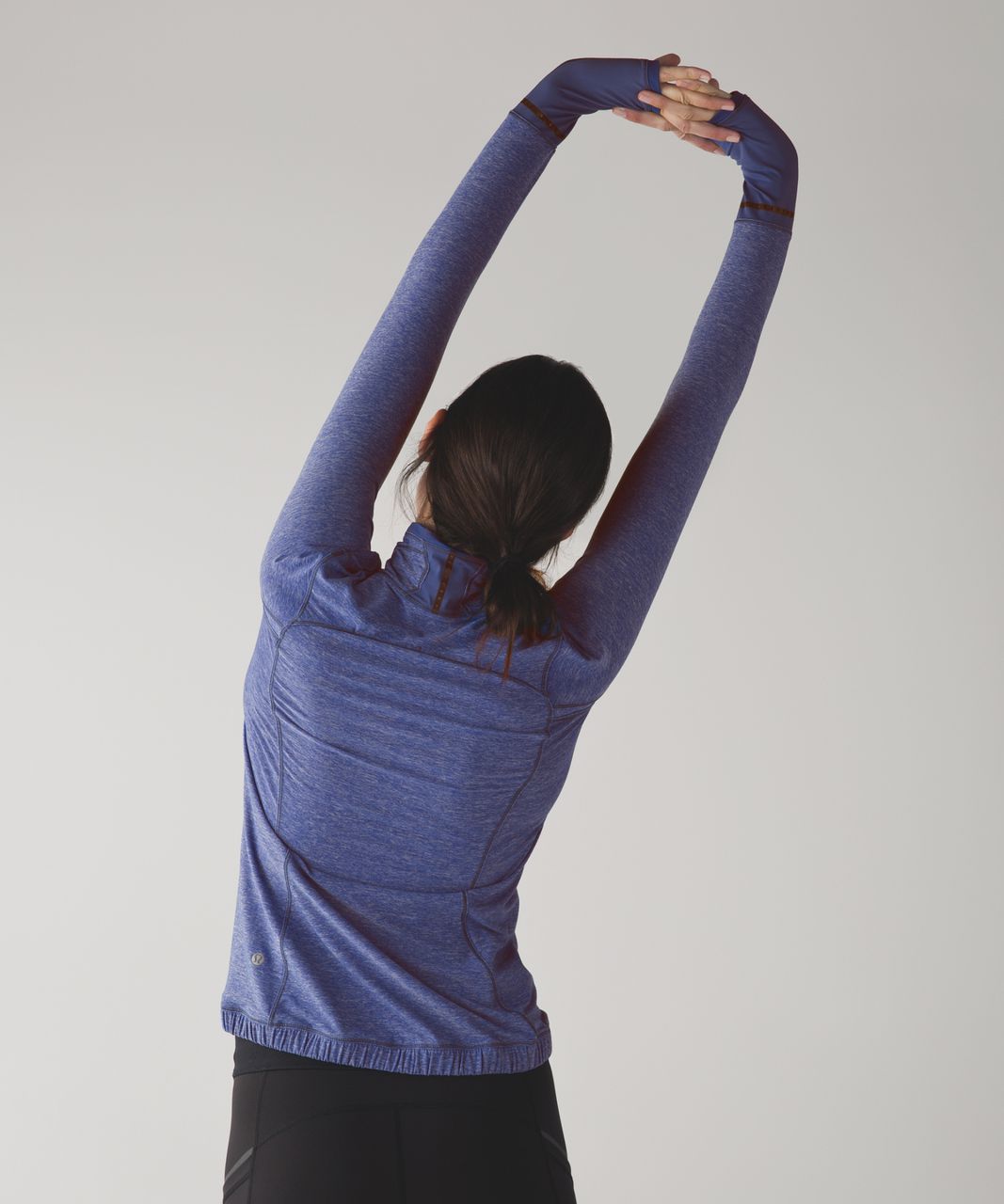 Lululemon Pace Pusher 1/2 Zip - Heathered Harbor Blue / Harbor Blue