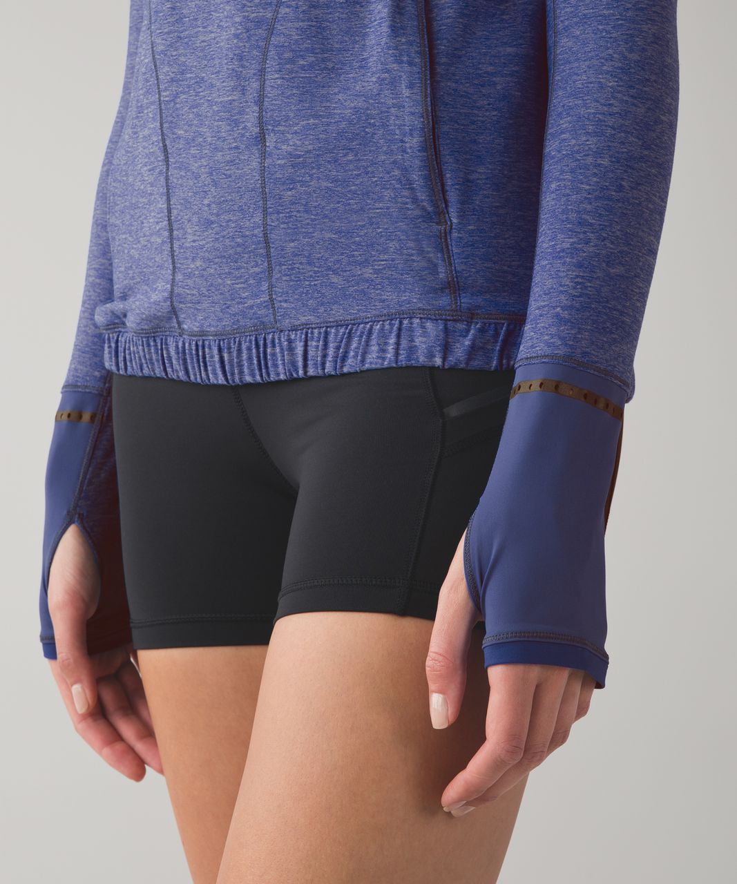 Lululemon Pace Pusher 1/2 Zip - Heathered Harbor Blue / Harbor Blue