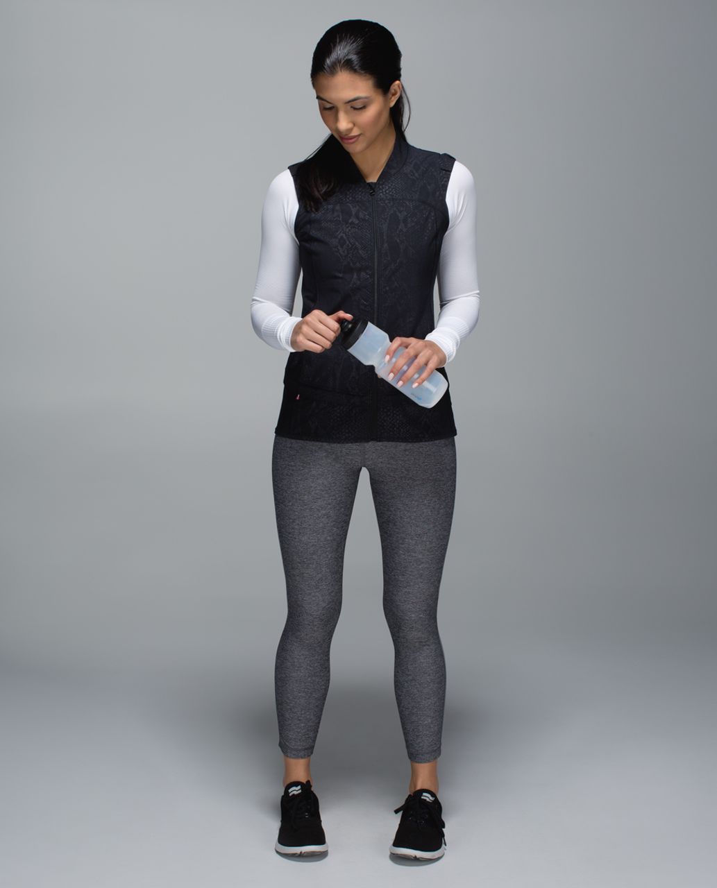 Lululemon Light Speed Vest - Desert Snake Embossed Black - lulu fanatics