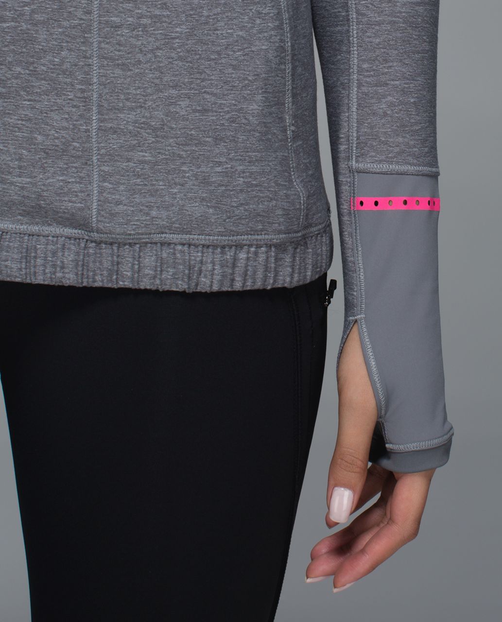 Lululemon Pace Pusher 1/2 Zip - Heathered Slate / Slate